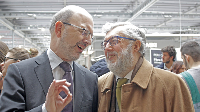 Da sinistra: Prof. Albrecht Beutelspacher e Prof. Franco Pastrone