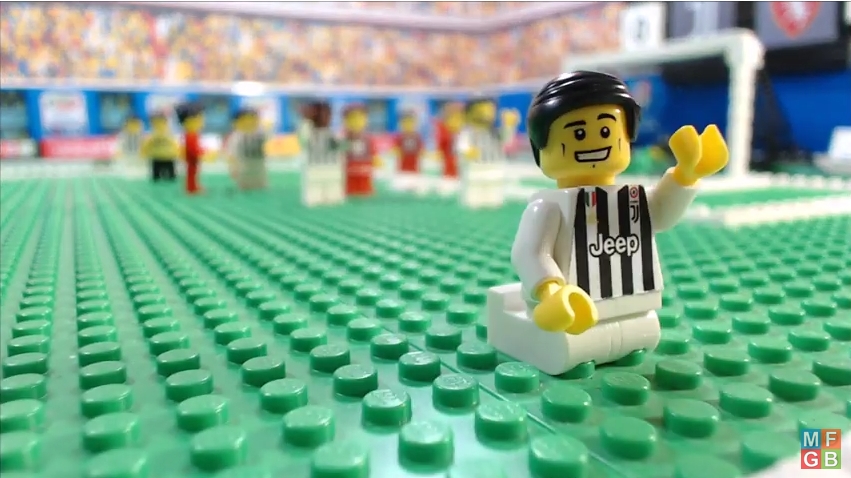 I gol del derby Juve-Toro 4-0 ricostruiti con i Lego