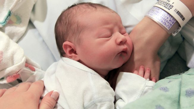 Sleeping newborn baby