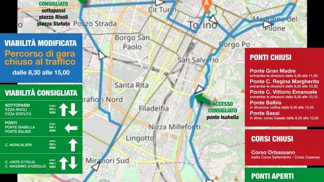 percorso turin marathon 2022