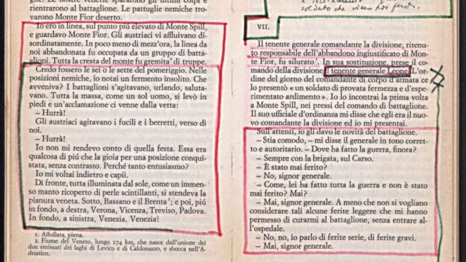 Uomini contro – libro Lussu con note Rosi